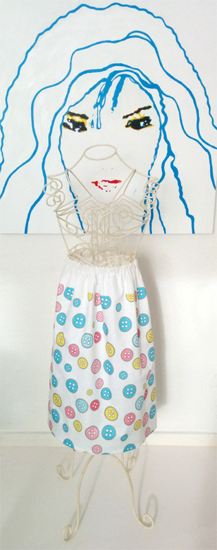 button fabric skirt copy